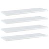 vidaXL Estante estanter&iacute;a 4uds contrachapada blanco brillo 60x20x1,5cm