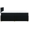 vidaXL Cama box spring con colch&oacute;n tela negro 120x200 cm