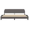 vidaXL Estructura de cama Dover cuero sint&eacute;tico gris 200x200 cm