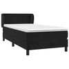 vidaXL Cama box spring con colch&oacute;n terciopelo negro 80x200 cm