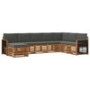 vidaXL Conjunto de sof&aacute;s de exterior 6 uds. Natural y Antracita