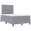 vidaXL Cama tipo Box Spring con colch&oacute;n Gris Claro 120 x 190 cm tela