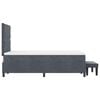 vidaXL Cama tipo Box Spring Gris oscuro 120 x 200 cm Terciopelo