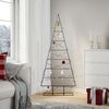 vidaXL &Aacute;rbol de Navidad para decoraci&oacute;n metal negro 150 cm