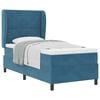 vidaXL Cama tipo Box Spring Manual Azul Oscuro 200 x 100 cm Terciopelo