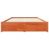 vidaXL Estructura de cama Marr&oacute;n cera 120 x 200 cm