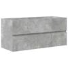 vidaXL Set muebles de ba&ntilde;o 2 piezas madera contrachapada gris hormig&oacute;n