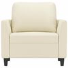 vidaXL Sillón cuero sintético crema 60 cm
