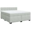 vidaXL Cama box spring con colch&oacute;n terciopelo gris claro 180x200 cm