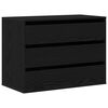 vidaXL Cajonera 3-Caj&oacute;n Negro 80 x 41 x 58 cm Madera de ingenier&iacute;a