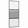 vidaXL Puerta de Vidrio 90 x 2 x 205 cm Aluminio Negro
