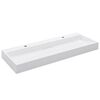 vidaXL Lavabo 120x46x11 cm resina mineral/m&aacute;rmol blanco