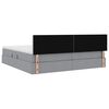vidaXL Cama con almacenamiento y colch&oacute;n Gris Claro 200 x 200 cm