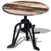 vidaXL Mesita auxiliar madera reciclada y hierro fundido 60x(42-63) cm