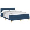 vidaXL Cama tipo Box Spring con coj&iacute;n Manual Azul 140 x 200 cm tela