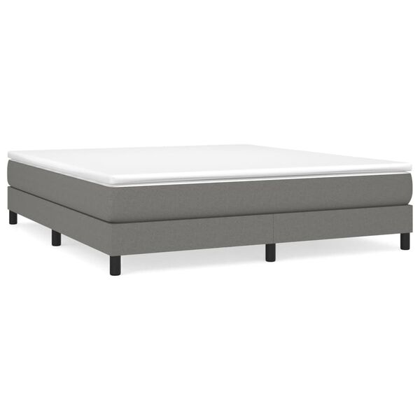 vidaXL Estructura de cama con somier de tela gris oscuro 160x200 cm