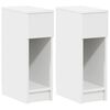 vidaXL Mesillas de noche con caj&oacute;n 2 uds blanco 20x36x60 cm
