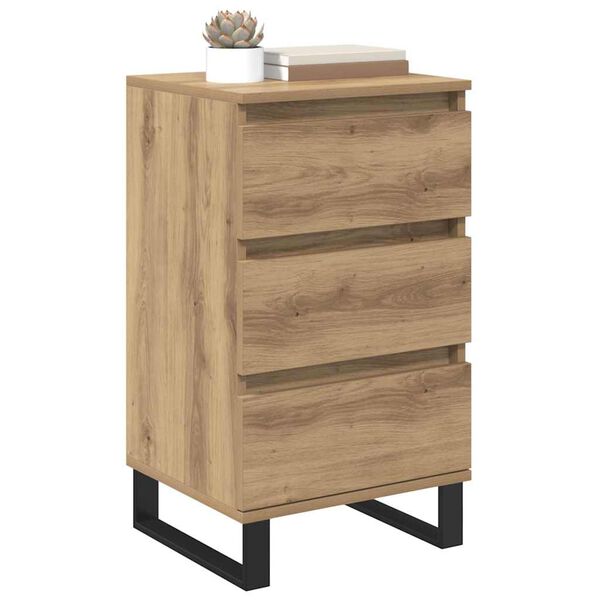 vidaXL Vitrina con caj&oacute;n Roble artisan Madera contrachapada