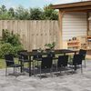 vidaXL Conjunto de Comedor de Jard&iacute;n 9 pcs Negro y Gris