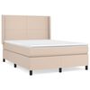 vidaXL Cama box spring con colch&oacute;n cuero sint&eacute;tico capuchino 140x200cm