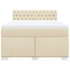 vidaXL Cama box spring con colch&oacute;n tela color crema 140x190 cm