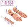 vidaXL Estirador de zapatos con calzador EU 38-39 madera maciza cedro