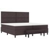 vidaXL Cama tipo Box Spring Marr&oacute;n Oscuro 200 x 200 cm tela