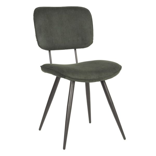 LABEL51 Sillas de comedor Vic 2 unidades verde militar 49x60x87 cm