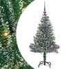 vidaXL Árbol de Navidad Artificial Nevado con Luz LED Verde y 120 cm