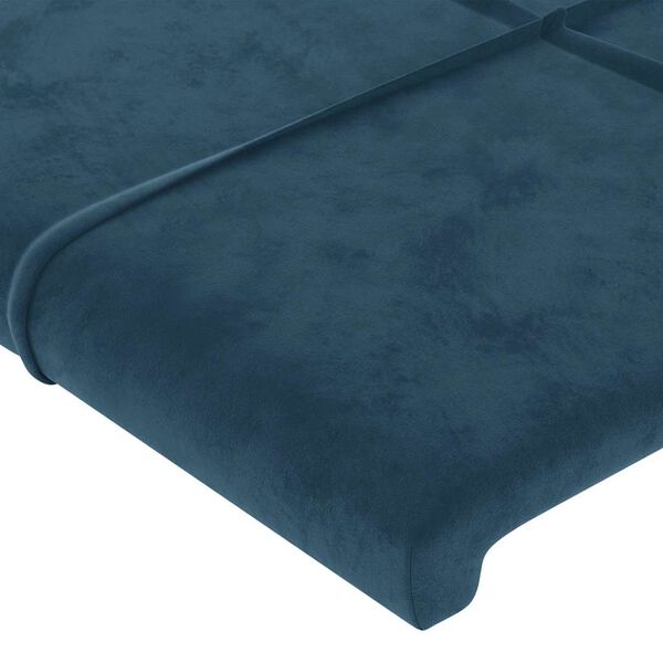 vidaXL Cabeceros 2 unidades de terciopelo azul oscuro 80x5x78/88 cm