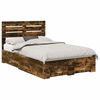 vidaXL Estructura de cama con caj&oacute;n Roble ahumado 120 x 200 cm