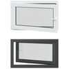 vidaXL Ventana de s&oacute;tano RISOR 100 x 50 cm PVC y vidrio Gris antracita