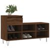 vidaXL Mueble zapatero madera contrachapada roble marrón 102x36x60 cm