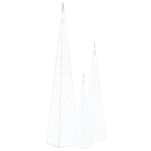 vidaXL Cono de luz LED decorativo acr&iacute;lico blanco fr&iacute;o 60/90/120 cm