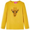 Camiseta infantil de manga larga ocre oscuro 128