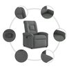vidaXL Sill&oacute;n reclinable de tela gris oscuro