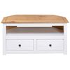 vidaXL Mueble esquinero TV madera pino estilo Panam&aacute; blanco 93x49x49cm
