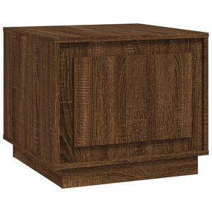 vidaXL Mesa de centro madera contrachapada roble marr&oacute;n 51x50x44 cm