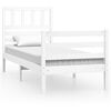 vidaXL Estructura de cama individual madera maciza blanco 75x190 cm