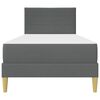 vidaXL Estructura de cama Gris oscuro 90 x 190 cm Poli&eacute;ster