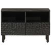 vidaXL Mueble de TV madera maciza de mango negro 70x33x46 cm