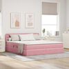vidaXL Cama con almacenamiento Rosa 180 x 200 cm Terciopelo