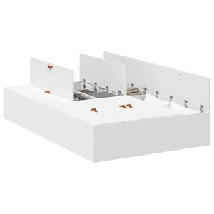 vidaXL Cama con almacenamiento 120 x 190 cm Madera contrachapada