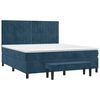 vidaXL Cama box spring con colch&oacute;n terciopelo azul oscuro 160x200 cm