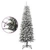 vidaXL &Aacute;rbol de Navidad artificial estrecho con nieve PVC y PE 150 cm