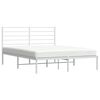 vidaXL Estructura cama sin colch&oacute;n con cabecero metal blanco 120x200cm