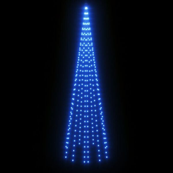 vidaXL &Aacute;rbol de Navidad en asta de bandera 310 LED azul 300 cm