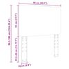 vidaXL Cabecero con cabecera Brillante 75 cm Madera contrachapada