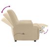 vidaXL Sill&oacute;n reclinable elevador de piel de ante blanco crema