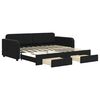 vidaXL Sof&aacute; cama nido con cajones terciopelo negro 90x190 cm
